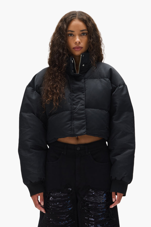 purple brand Puffer Jacket Black