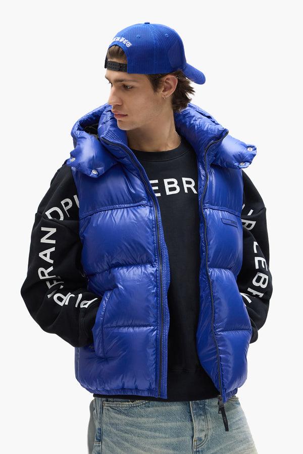 Purple Brand Puffer Vest Blue