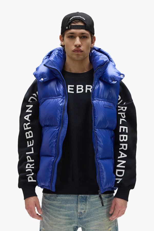 purple brand Puffer Vest Blue