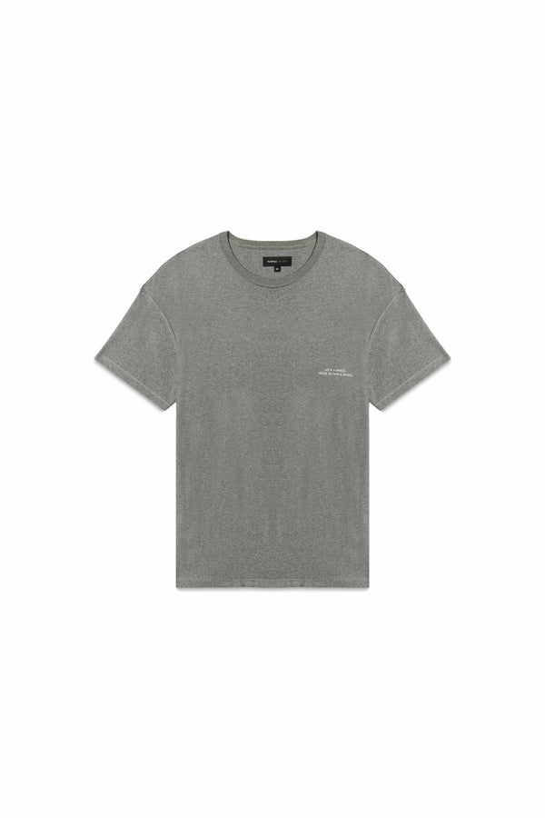 Purple Brand Radial Wordmark Tee Gray