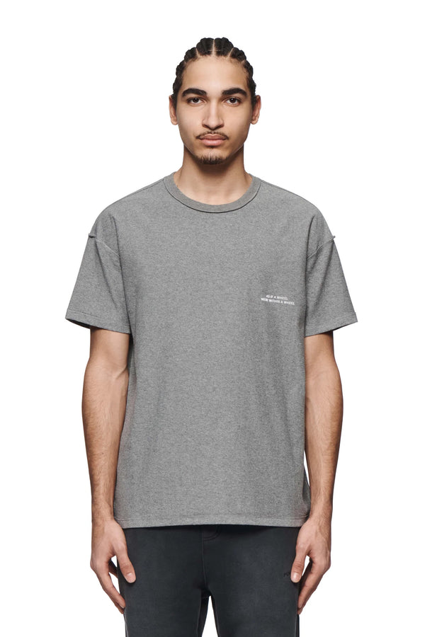 purple brand Radial Wordmark Tee Gray