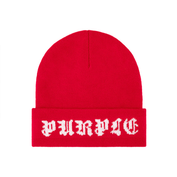 purple brand Red Beanie Red