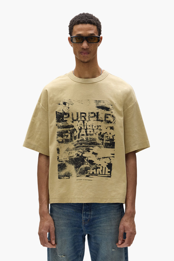 purple brand Remnants Tee Tan