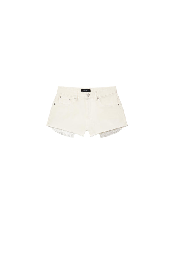 Purple Brand Rhinestone Denim Shorts Light Indigo