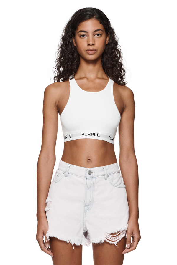 purple brand Rib Bralette Light Indigo