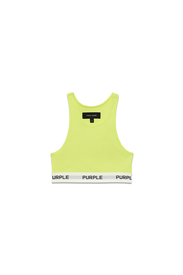 Purple Brand Rib Bralette Lime Green