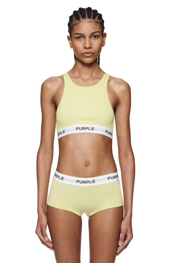 purple brand Rib Bralette Lime Green