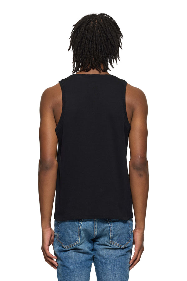 Purple Brand Ribbed Tank Top Black