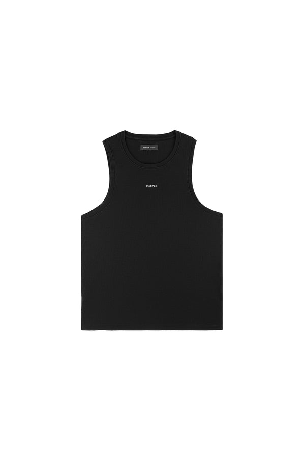 Purple Brand Ribbed Tank Top Black