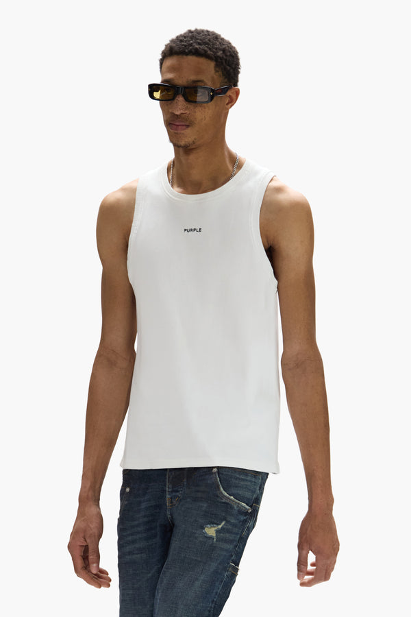 Purple Brand Ribbed Tank Top Light Indigo