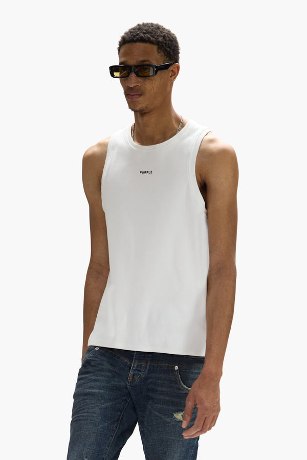 Purple Brand Ribbed Tank Top Light Indigo