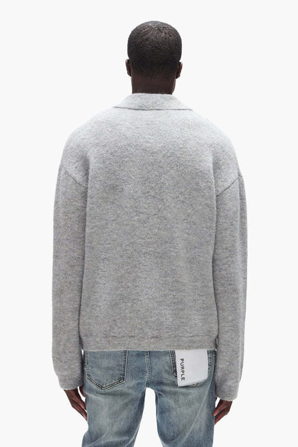 Purple Brand Rugby Knit Shirt Gray