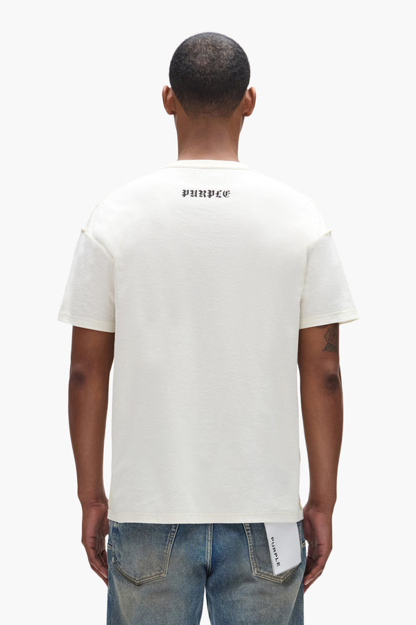 Purple Brand Scribbled P Tee Off White