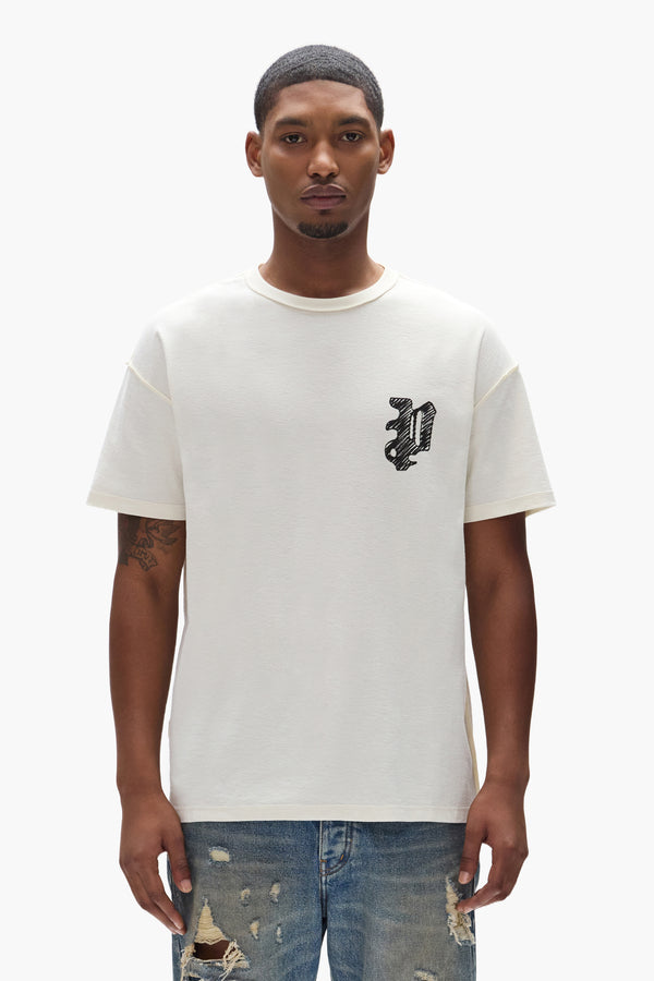 purple brand Scribbled P Tee Off White