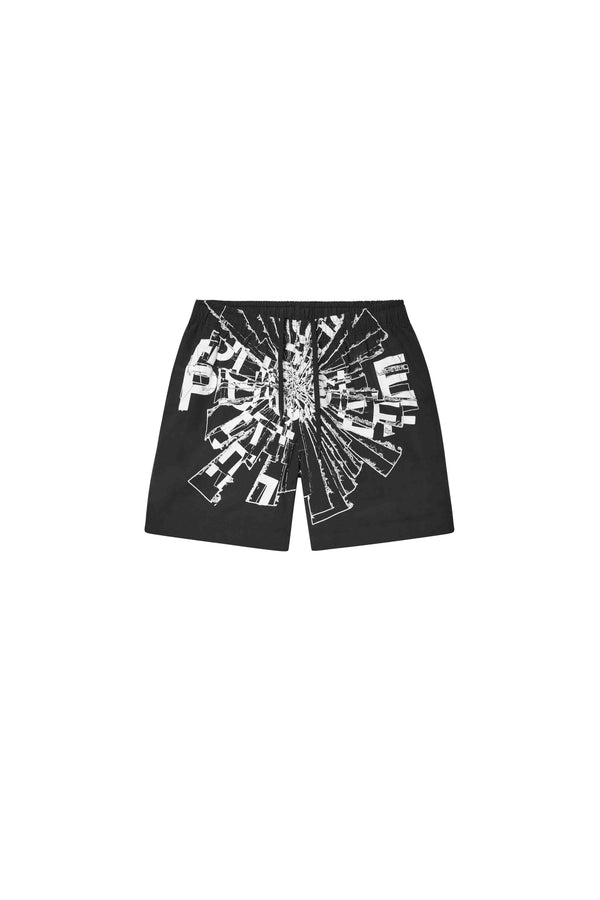 Purple Brand Shattered Swim Shorts Black