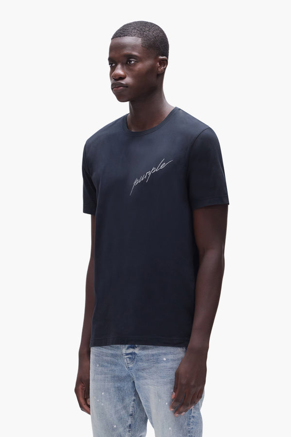 Purple Brand Signature Tee Black