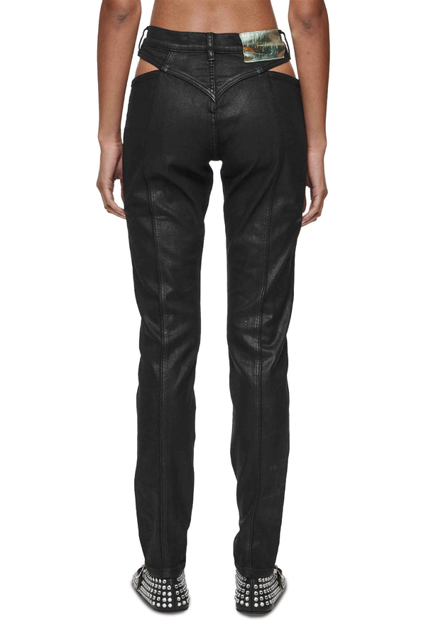 Purple Brand Skinny Cut Out Coated