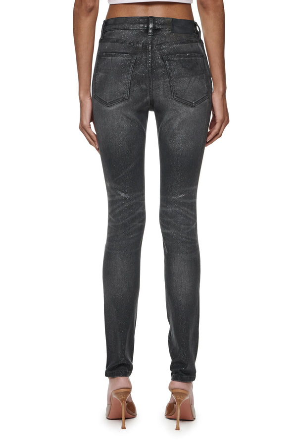 Purple Brand Skinny Glitter Black