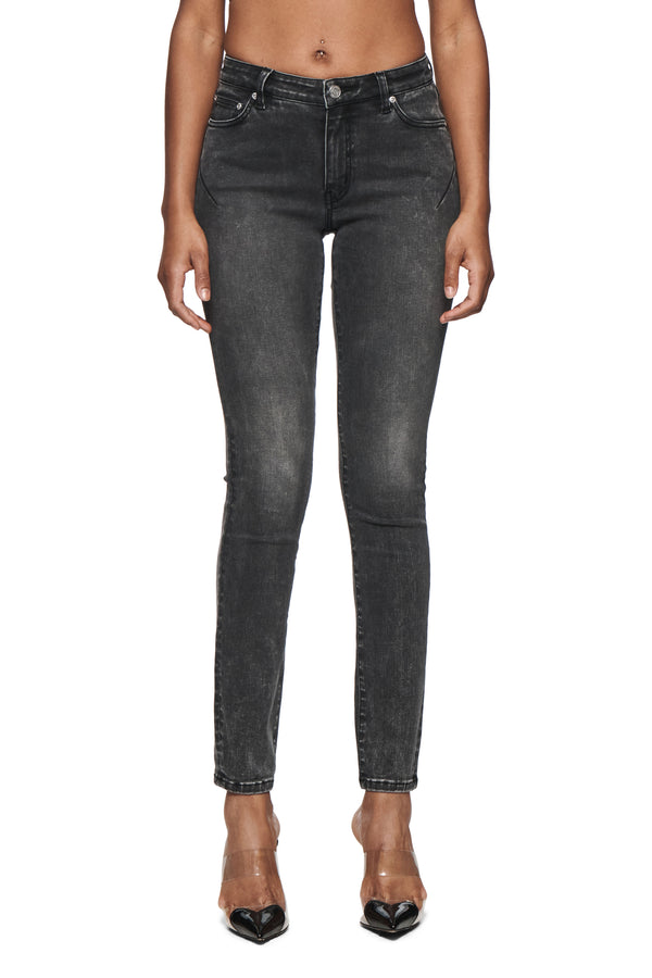 purple brand Skinny Mid Rise Black