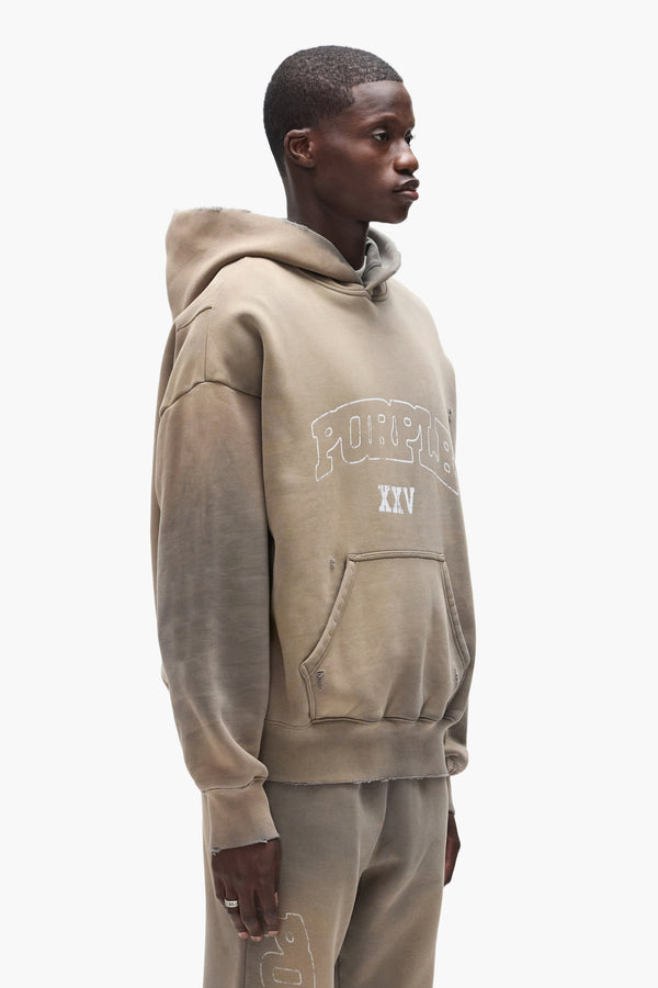 Purple Brand Slab Hoodie Gray