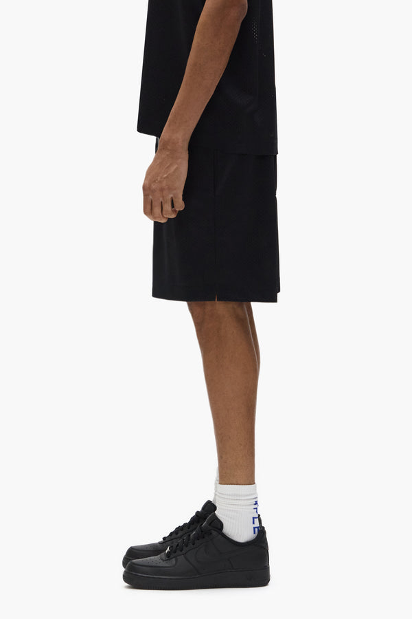 Purple Brand Slab Mesh Shorts Black