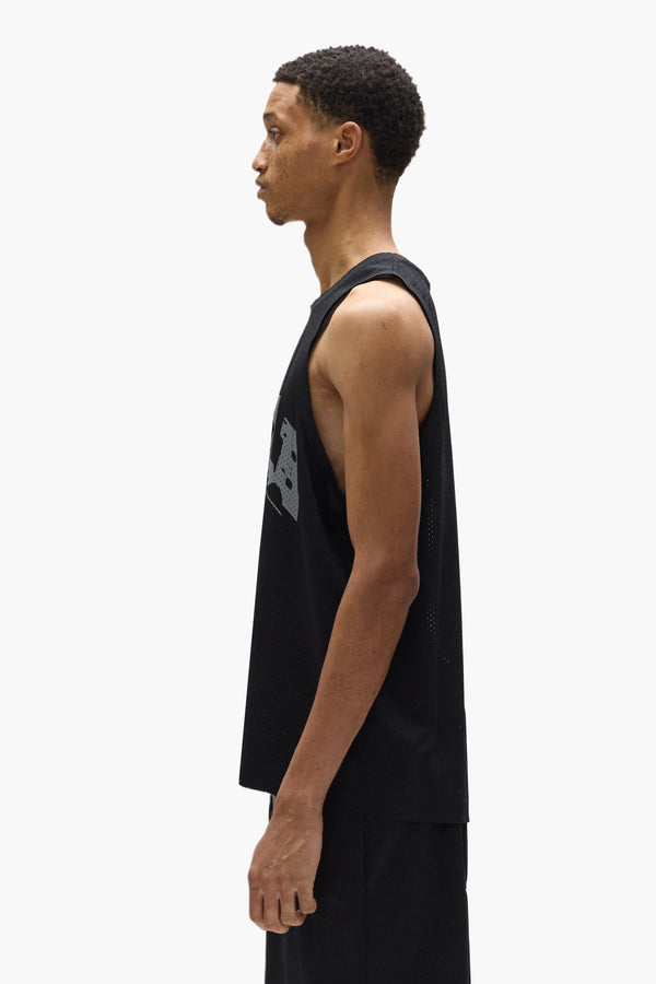 Purple Brand Slab Mesh Tank Top Black