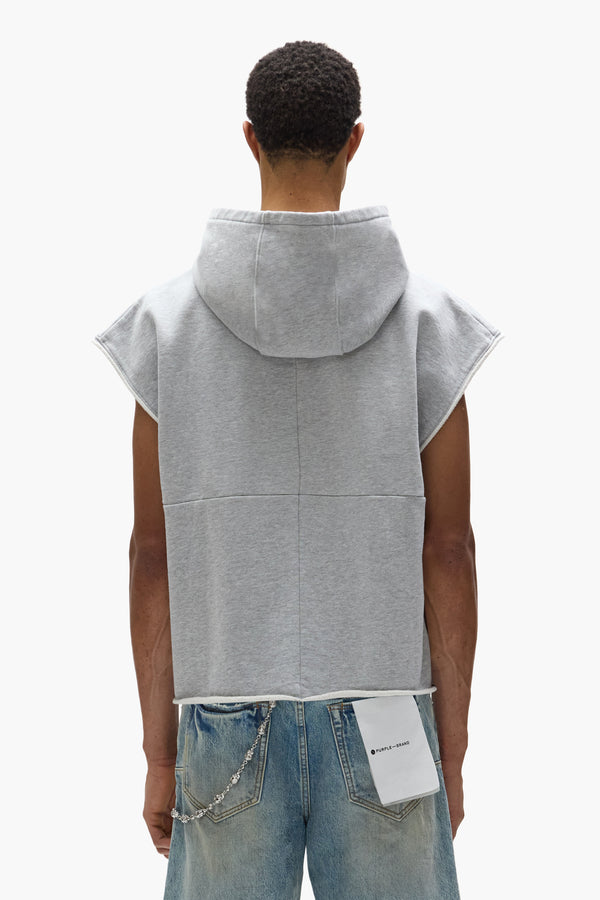 Purple Brand Sleeveless Hoodie Gray