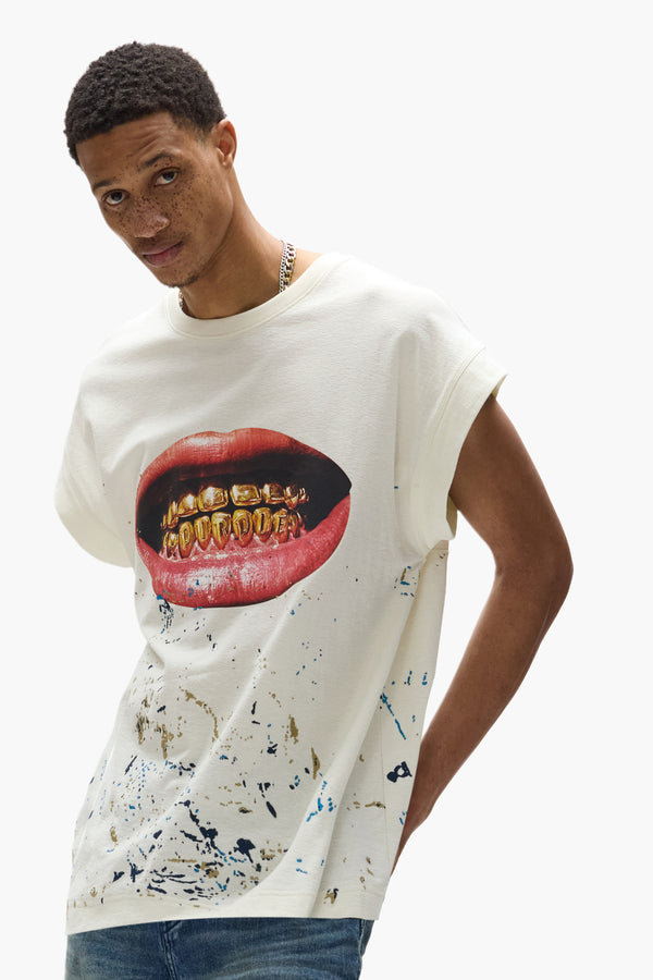 Purple Brand Smile Tank Top Light Indigo