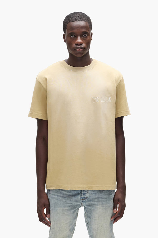 purple brand Spell Out Tee Beige