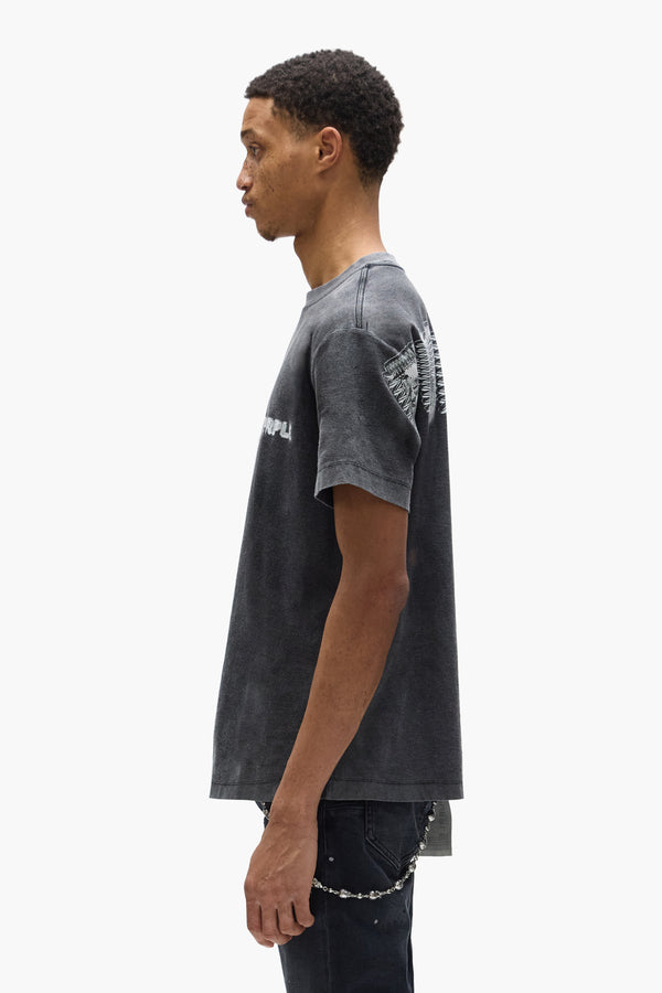 Purple Brand Spiked Wordmark Tee Black