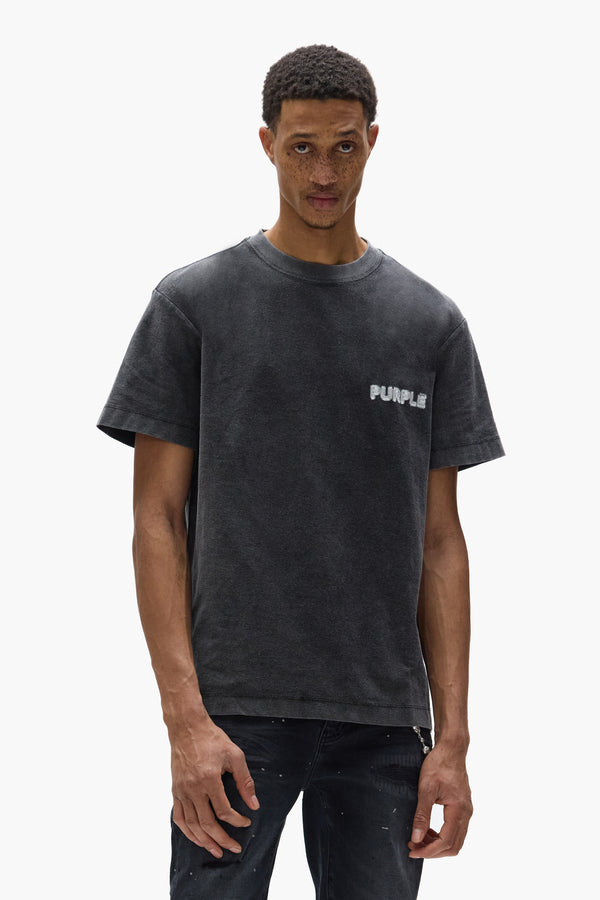 Purple Brand Spiked Wordmark Tee Black