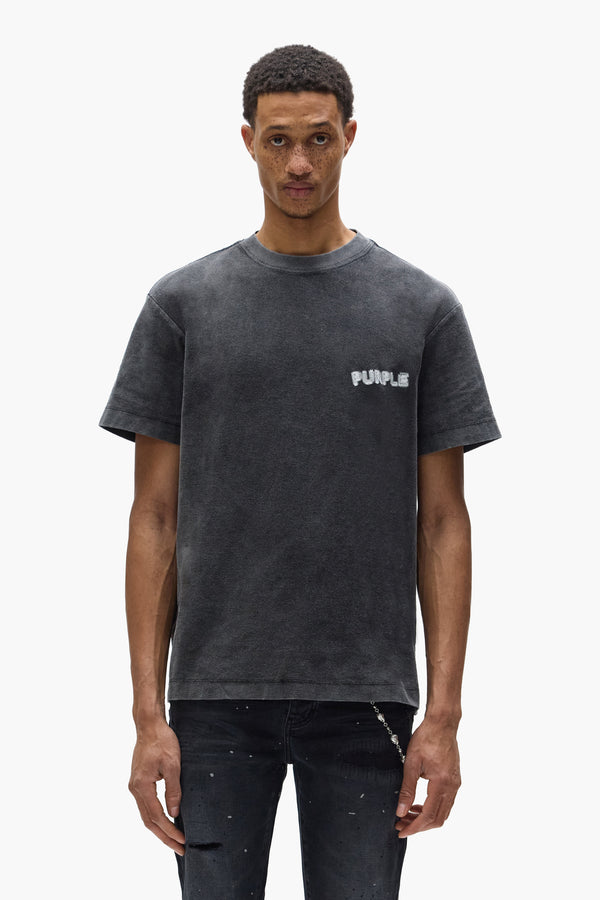 purple brand Spiked Wordmark Tee Black