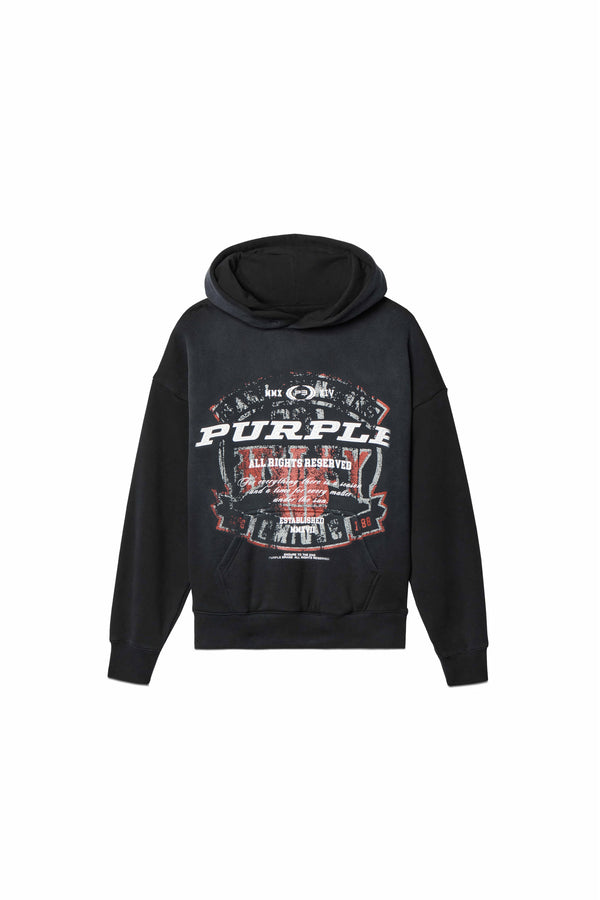 Purple Brand State Hoodie Black
