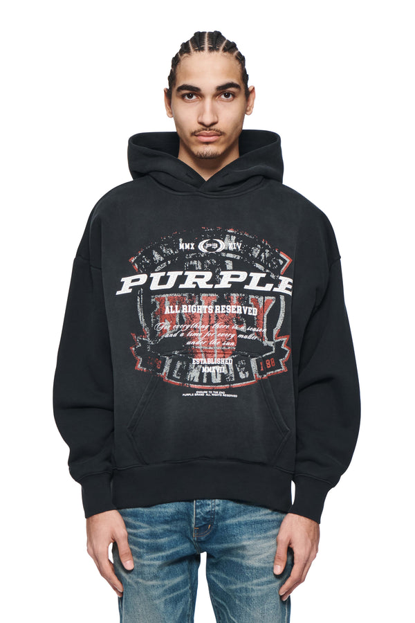purple brand State Hoodie Black