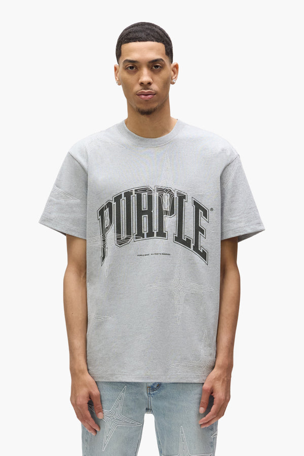purple brand Stitched Stars Tee Gray