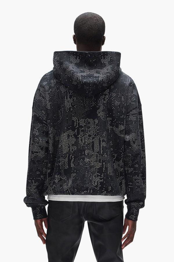 Purple Brand Studded Camo Hoodie Black