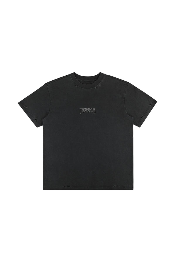 Purple Brand Studded Metal Tee Black