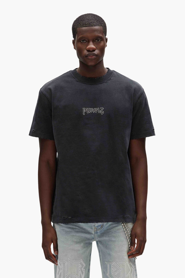 purple brand Studded Metal Tee Black