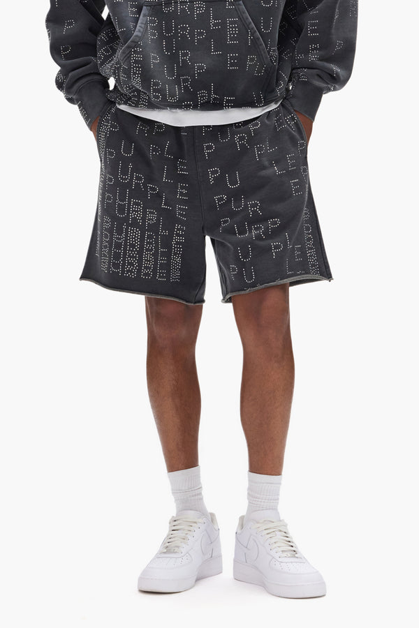 Purple Brand Studded Sequence Short Black
