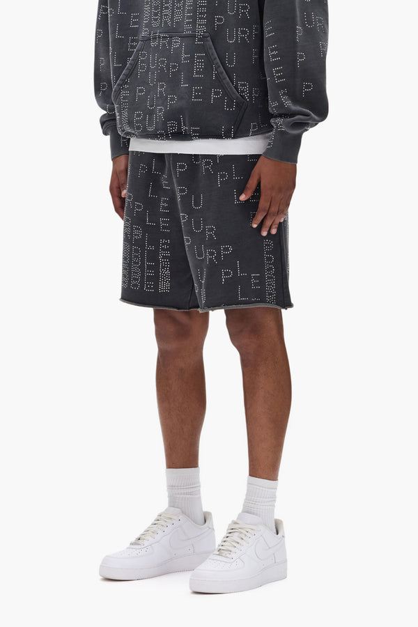 Purple Brand Studded Sequence Short Black