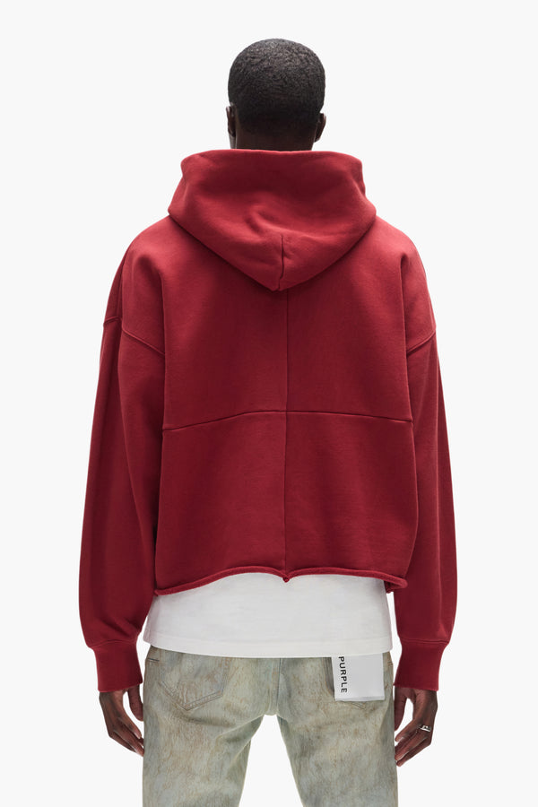 Purple Brand Studded Slab Hoodie Red