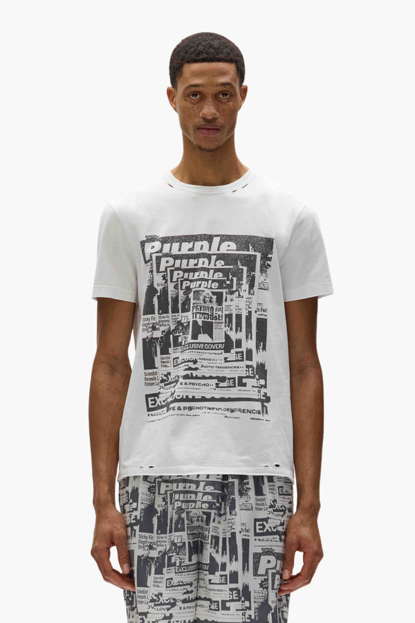 purple brand Tabloids Tee Light Indigo