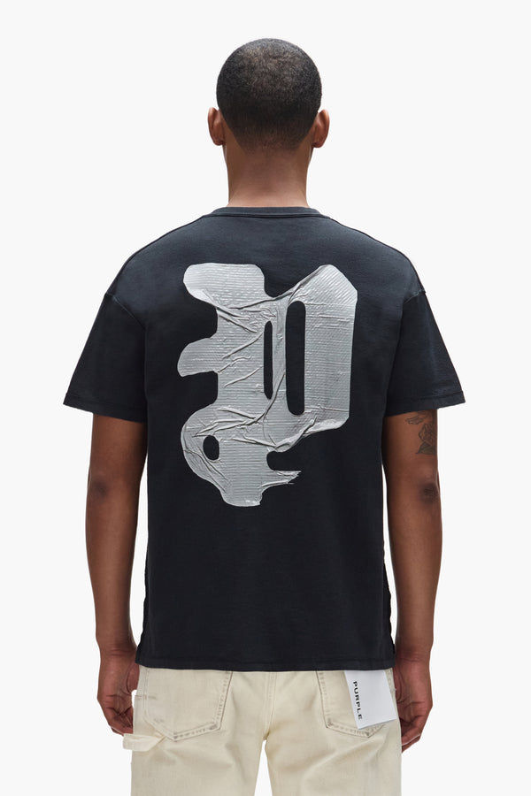 Purple Brand Taped P Tee Black
