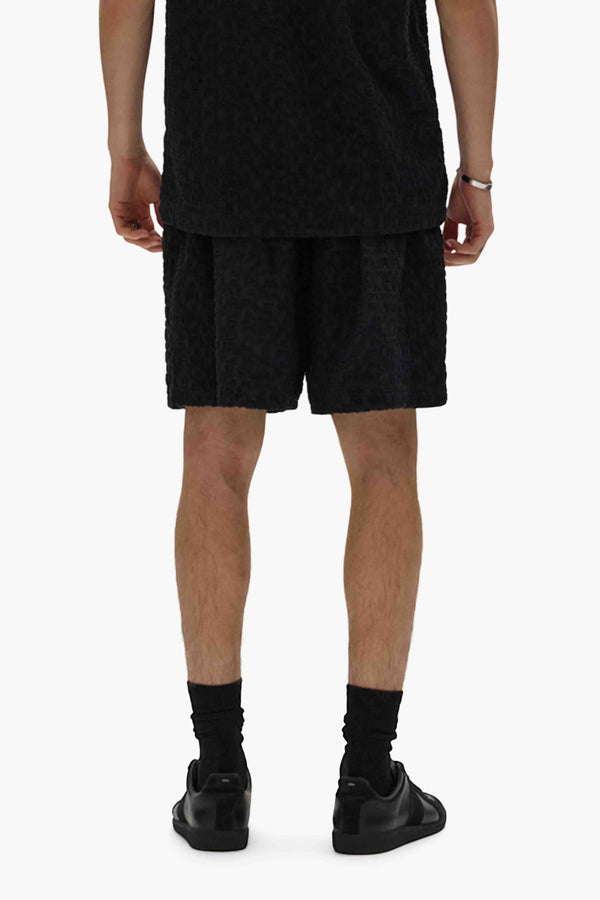 Purple Brand Terry Jacquard Shorts Black