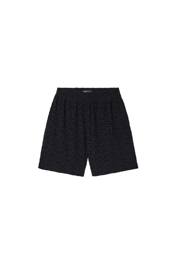 Purple Brand Terry Jacquard Shorts Black