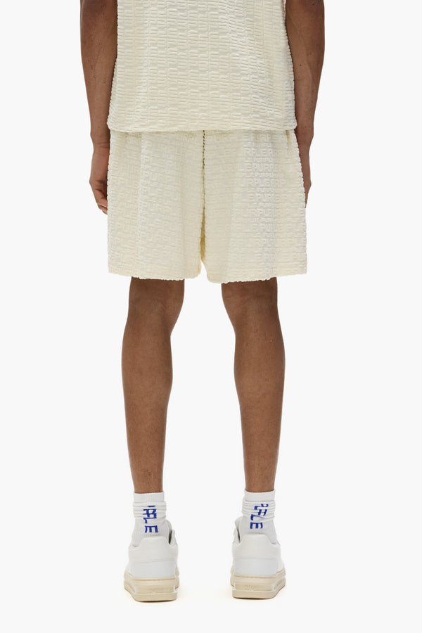 Purple Brand Terry Logo Shorts Off White