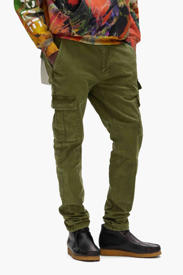 Purple Brand Twill Cargo Pant Green