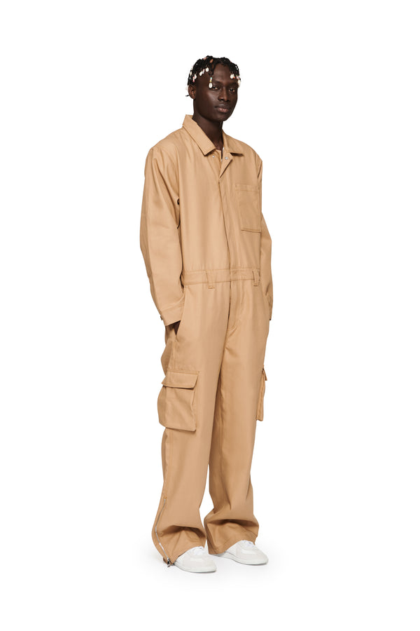 Purple Brand Twill Jumpsuit Brown