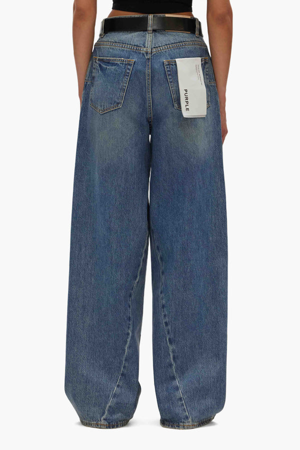 Purple Brand Twisted Baggy Coated Mid Indigo