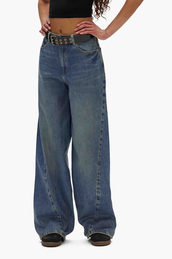 Purple Brand Twisted Baggy Coated Mid Indigo